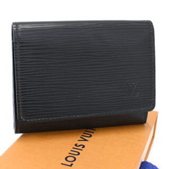 Louis Vuitton Envelope Carte Visite Case Epi Leather Noir Black - Picture 1 of 8